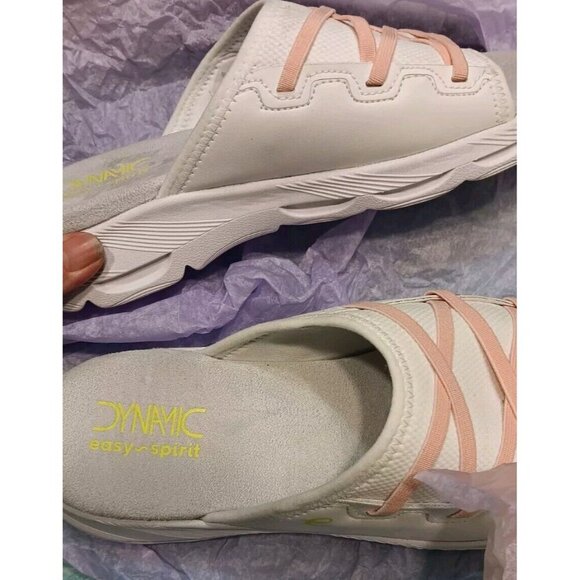 Easy Spirit Dynamic Size 8 Women Platform Deco "Lace Up " White And Pink Sandals - Picture 4 of 5